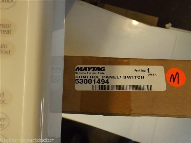 Maytag Microwave 53001494 Control Panel/switch (wht) NEW IN BOX Maytag Microwave 53001494 Control Panel/switch (wht) NEW IN BOX
